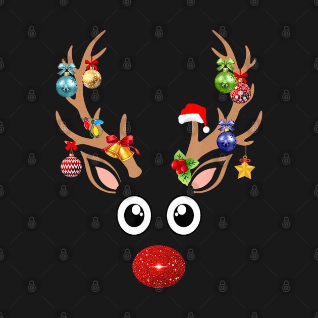 Christmas Rudolph Red Nose Reindeer Face Matching Xmas by Jayden Forster