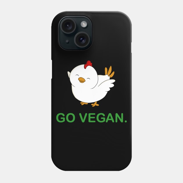 Go Vegan Cute Chick 2 Phone Case by valentinahramov