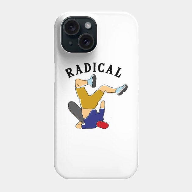 Radical skateboarding face plant skating stunt Phone Case by Captain-Jackson