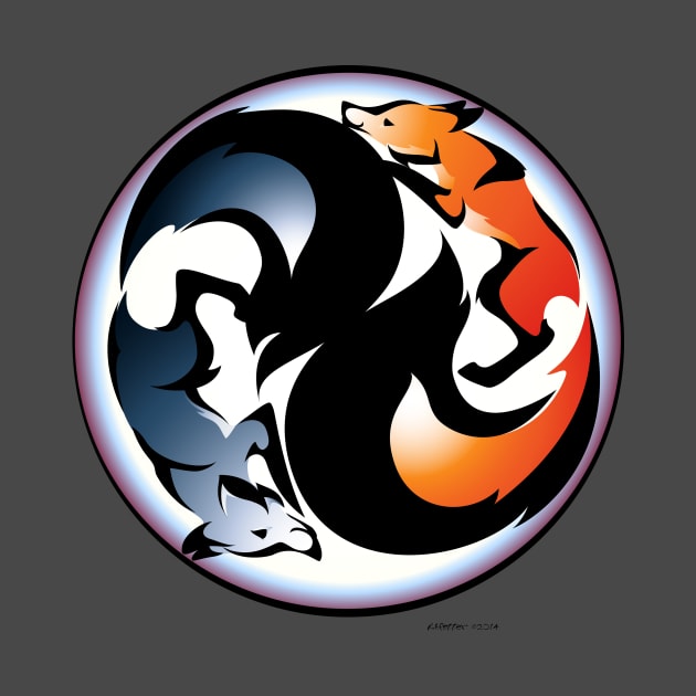 Yin Yang Kitsune by RHPotter