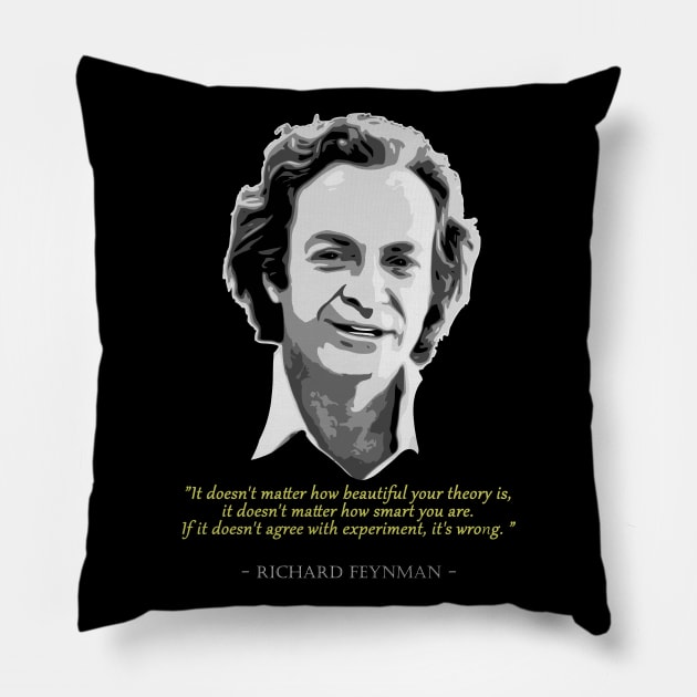 Richard Feynman Quote Pillow by Nerd_art