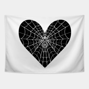 Spider Web Heart V1 Tapestry