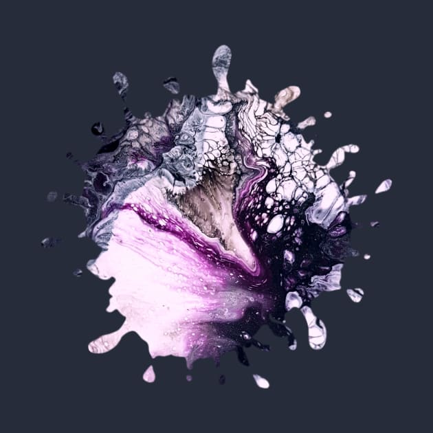 Purple/Grey Acrylic Pour Paint Splash by Designs_by_KC