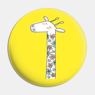 Floral Fashion Giraffe Pin