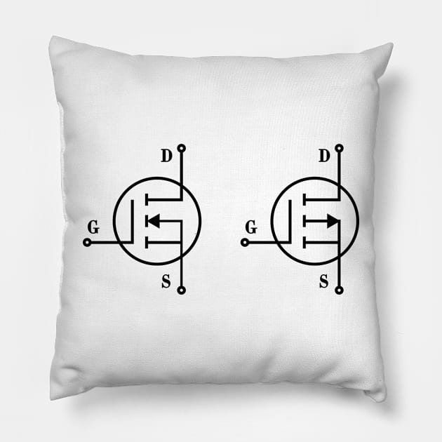 Mosfet Symbol Pillow by ScienceCorner