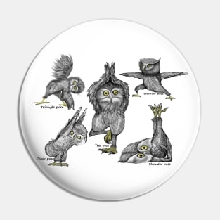 Yoga Owls Pin