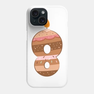 Cake number 8 Phone Case