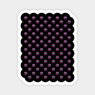 Chess Logo in Black, White and Pink Pattern Magnet