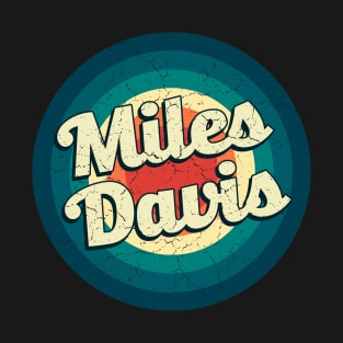 Graphic Miles Name Retro Vintage Circle T-Shirt