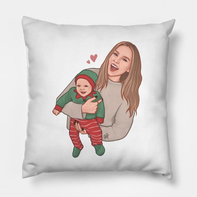 Baby’s First Christmas || Perrie and Axel Pillow by CharlottePenn