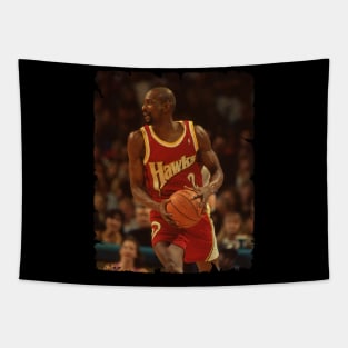 Stacey Augmon - Vintage Design Of Basketball Tapestry