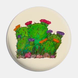 Blooming Cacti Pin