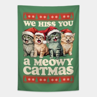 We Hiss You A Meowy Catmas Tapestry