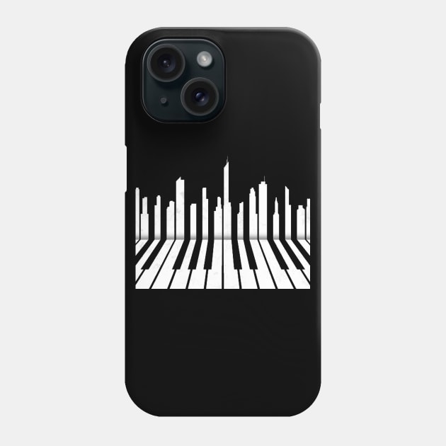 Piano and night city Phone Case by Kyra_Clay