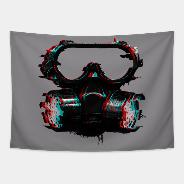 Gas Mask Tapestry by smrf