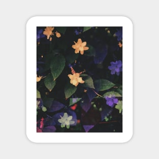 Glitched Butterfly Flower Magnet
