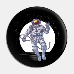 Astronaut knowing the moon Pin