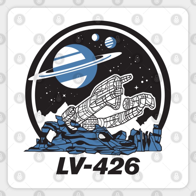 LV 426 Derelict Spacecraft Vacation Parody - Lv 426 - Sticker