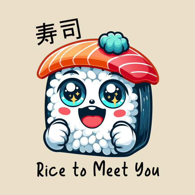 Cute Sushi Cartoon - Rice to Meet You by Muslimory