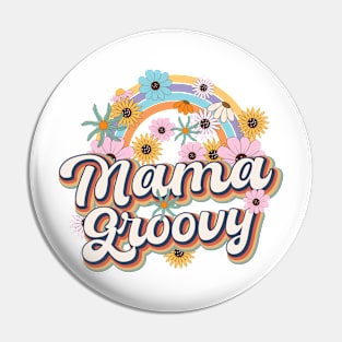 Mama Groovy Floral Pin