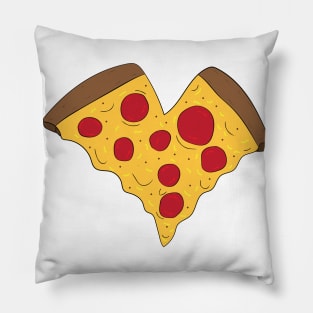 Eating Pizza For Two Pizza heart Pillow