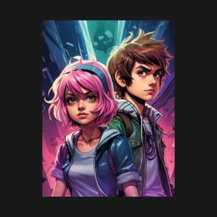 Scott Pilgrim and Ramona Flowers VS The World T-Shirt