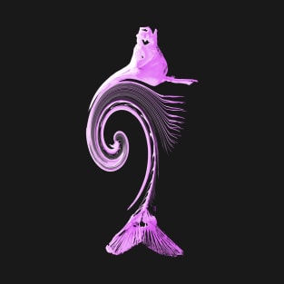 Curved Fish Purple T-Shirt