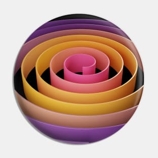 Spiral Shape Abstract Modern Art Pin