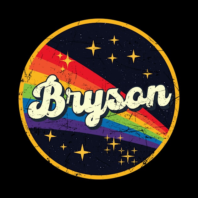 Bryson // Rainbow In Space Vintage Grunge-Style by LMW Art