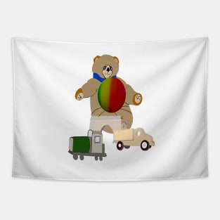 Teddy Bear’s Toys Tapestry