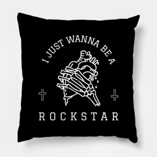 "I JUST WANNA BE A ROCKSTAR"| Rock culture (rock'n'roll) collection Pillow