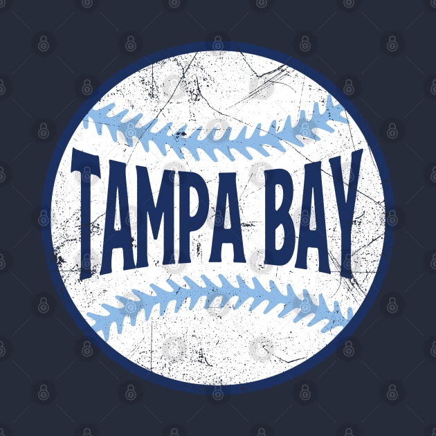 Tampa Bay Retro Baseball - Navy by KFig21