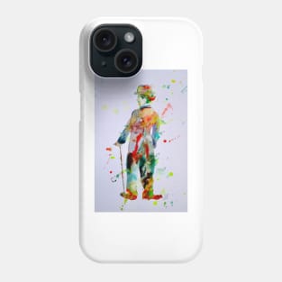 CHARLIE CHAPLIN watercolor portrait .5 Phone Case