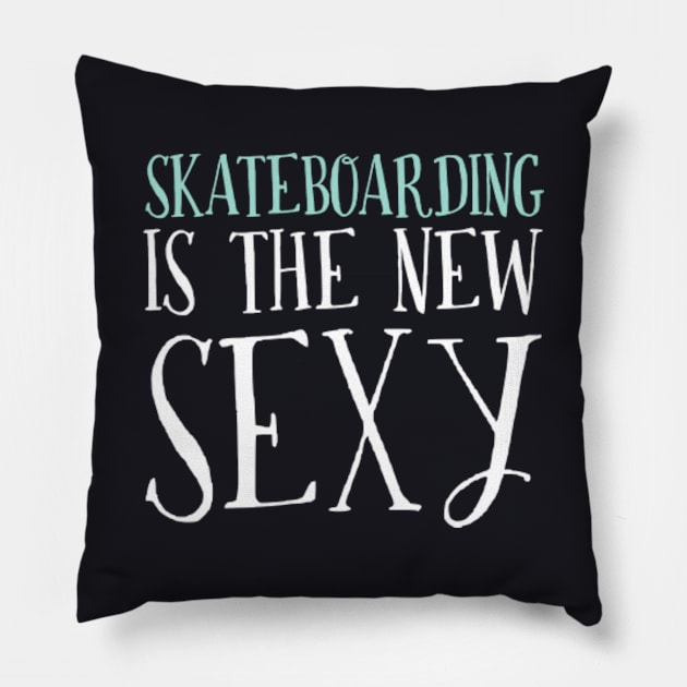 Gifts For Skateboarding Lovers Pillow by divawaddle