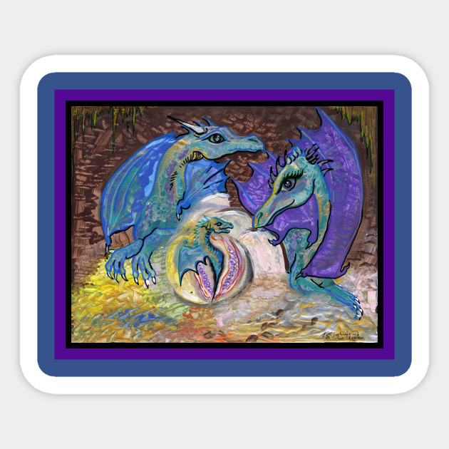 Dragon Reptile Llama Unicorn Red Monster Beast Yin Yang Blue Red Animals Beasts Monsters Dragons