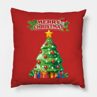 Merry Christmas Tree Pillow