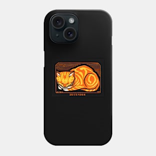 Cat Sleeping Painting by Julie de Graag Art Phone Case