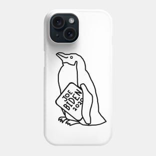 Penguin with Joe Biden 2020 Sign Outline Phone Case