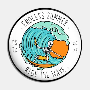 Endless Summer Surfer Surfing Pin