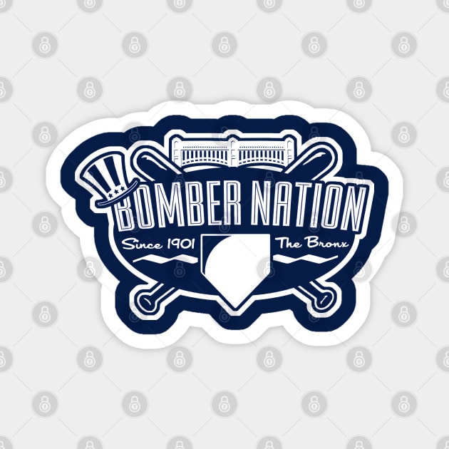 Bronx Bombers Nation Outline Magnet by PopCultureShirts