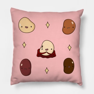 Cute Vampire Beans And Stars Pillow