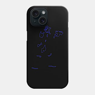 storm neon blue Phone Case