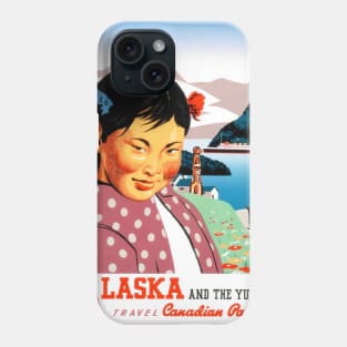 Vintage Travel Poster Alaska and the Yukon Canada Phone Case