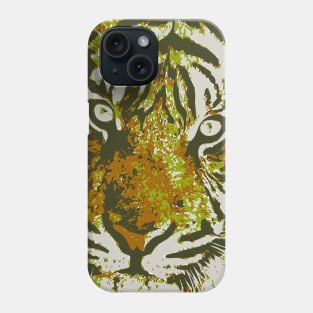 stylized tiger head Phone Case