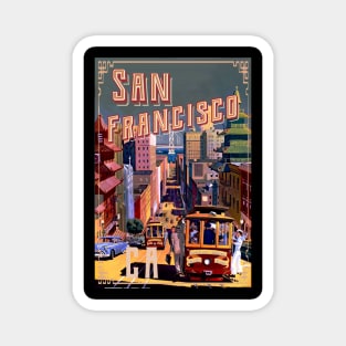 San Francisco vintage poster Magnet