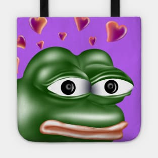 Love meme with hearts Tote