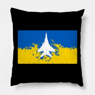 Ghost of Kyiv Flag Pillow