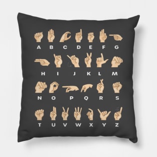 American sign language alphabets Pillow