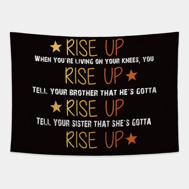 Hamilton Musical Quote. Rise Up. Tapestry by KsuAnn