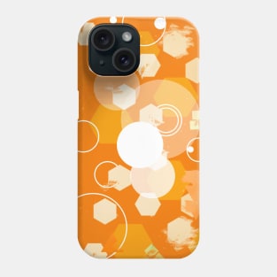 Orange Geometric Shapes Messy Pattern Phone Case